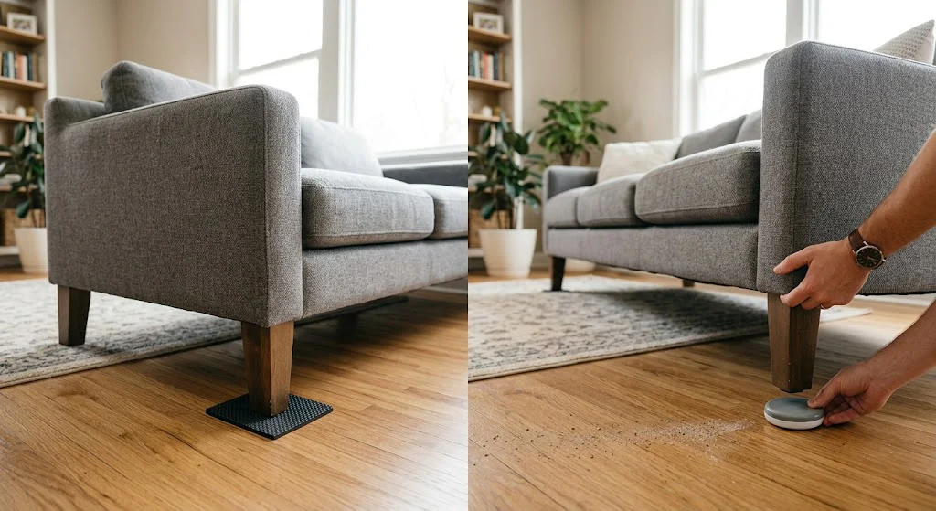 Furniture Levelers vs Felt Pads